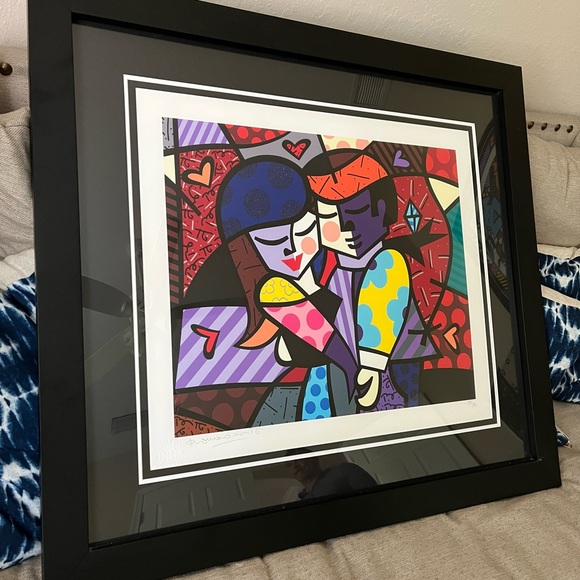 ROMERO BRITTO "The Dancers" - Hand Signed Autographed Giclee on Paper 532/730 - Picture 2 of 5